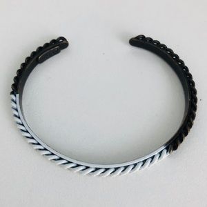 Madewell dark brass & white cuff bracelet
